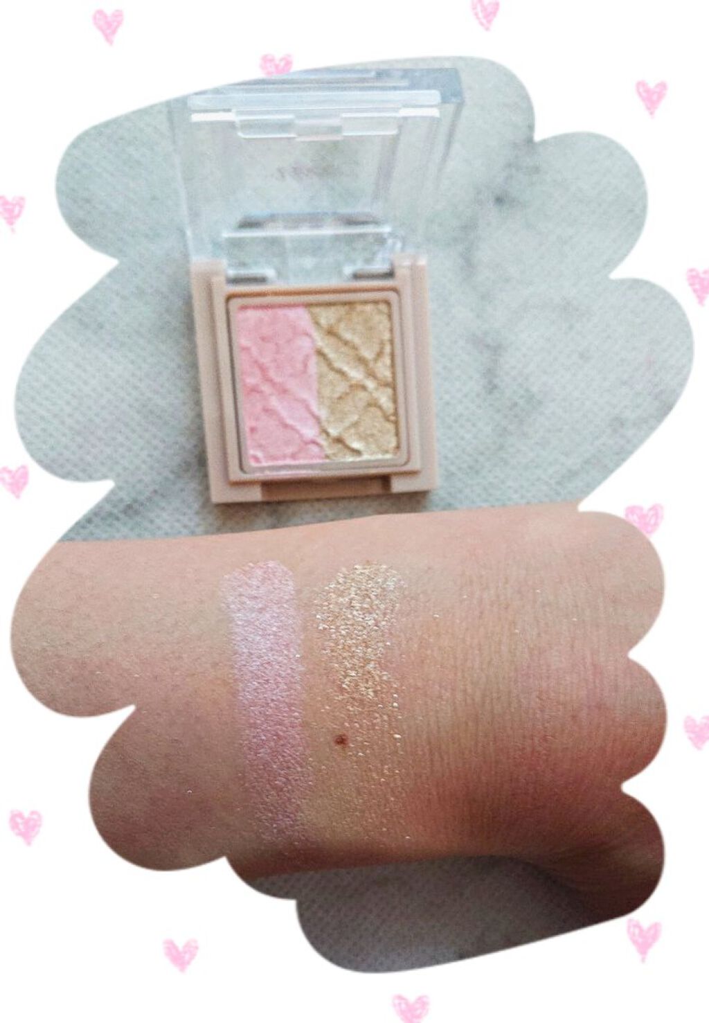 リシェ ダズリング デュオ アイズ PK-3 パステルピンク系/Visée/アイシャドウパレットを使ったクチコミ（3枚目）