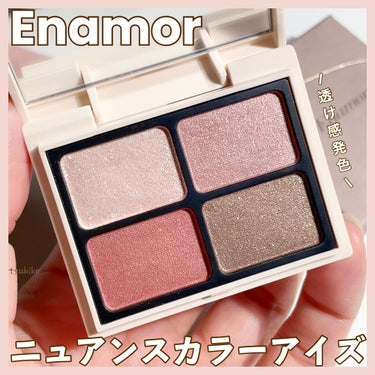 ニュアンスカラーアイズ 03 マホガニーピンクブラウン/Enamor/アイシャドウパレットを使ったクチコミ（1枚目）