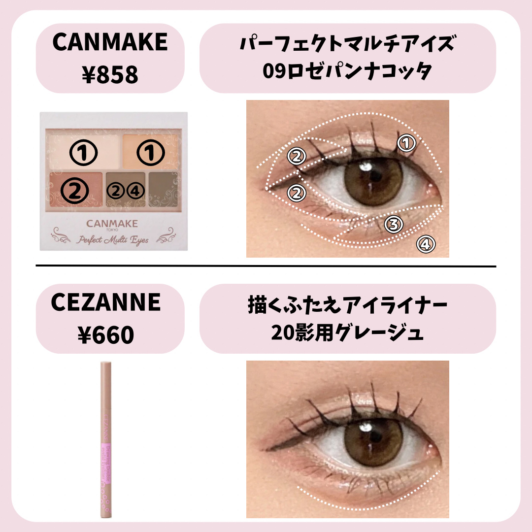 パーフェクトマルチアイズ/キャンメイク/アイシャドウパレットを使ったクチコミ（3枚目）