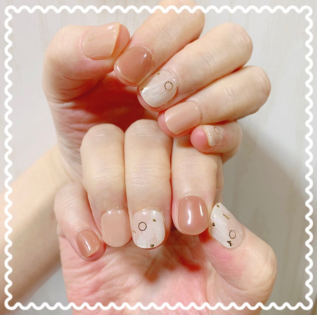 セミキュアジェルネイル(ハンド)/ohora/ネイルシールを使ったクチコミ(1枚目)