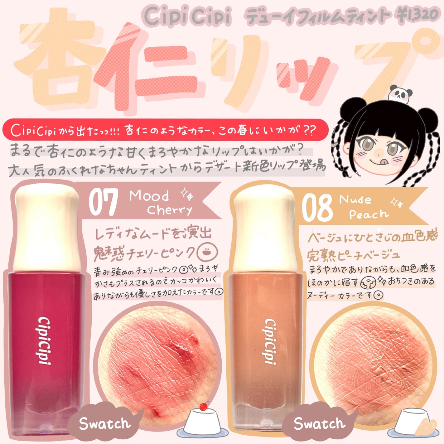 デューイフィルムティント/CipiCipi/リップティントを使ったクチコミ(1枚目)