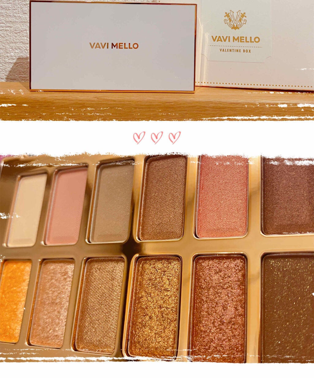 バレンタインボックス/VAVI MELLO/アイシャドウパレットを使ったクチコミ(2枚目)