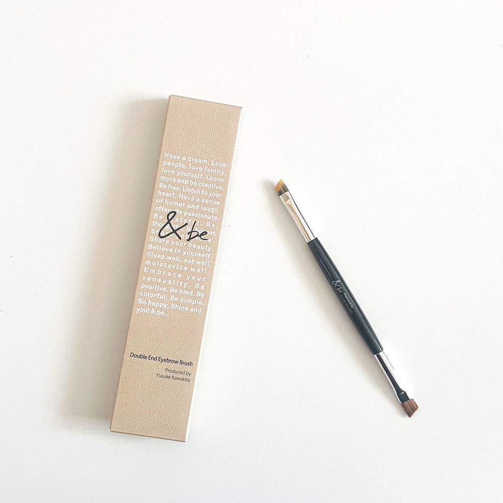 ダブルエンドアイブロウブラシ熊野筆/&be/メイクブラシを使ったクチコミ(1枚目)