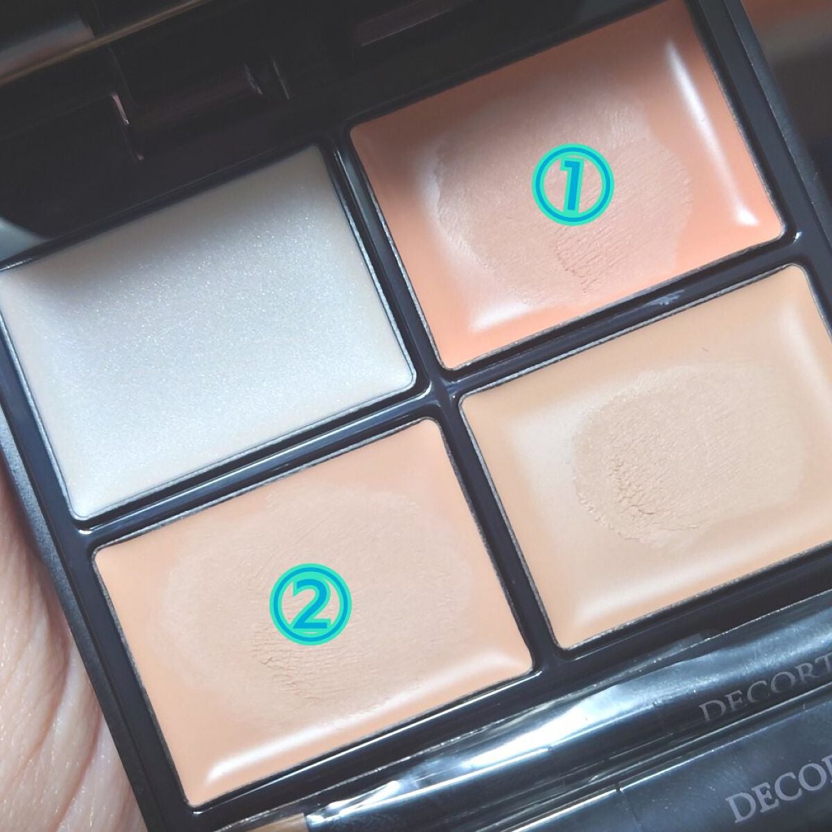 トーンパーフェクティング パレット/DECORTÉ/パレットコンシーラーを使ったクチコミ(4枚目)