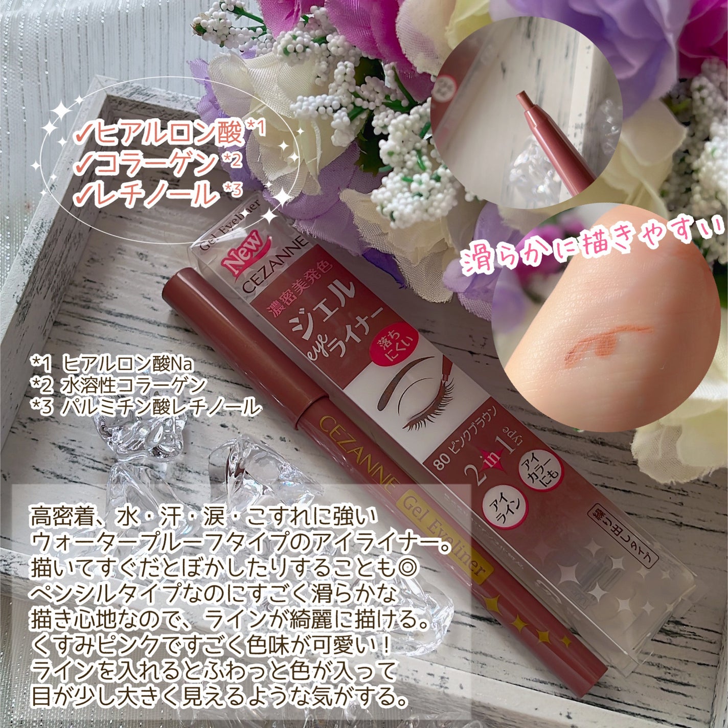 ジェルアイライナー/CEZANNE/ジェルアイライナーを使ったクチコミ(3枚目)