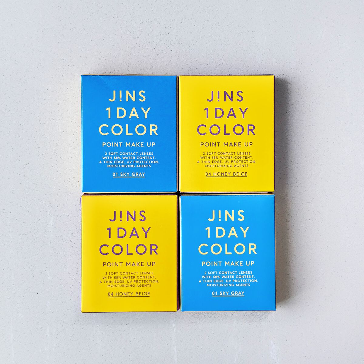 JINS1DAYCOLOR 01  SKY GRAY(POINT MAKE UP)