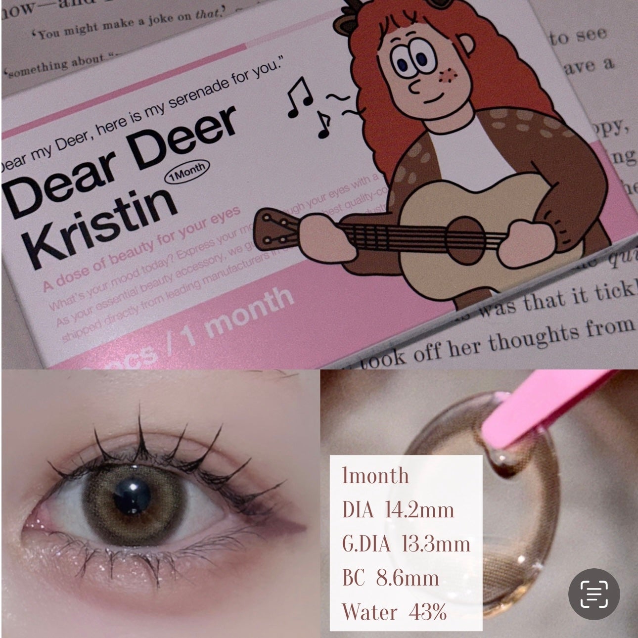 Dear Deer Kristen 1month/Hapa kristin/ワンデー(1DAY)カラコンを使ったクチコミ(3枚目)