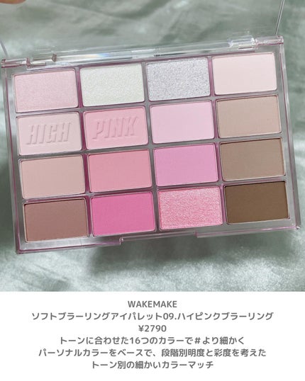 ソフトブラーリングアイパレット/wakemake/アイシャドウパレットを使ったクチコミ(2枚目)