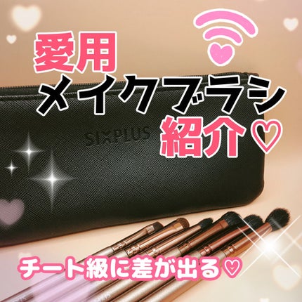 SIXPLUS コーヒー色アイメイクブラシ7本セット/SIXPLUS/メイクブラシを使ったクチコミ(1枚目)