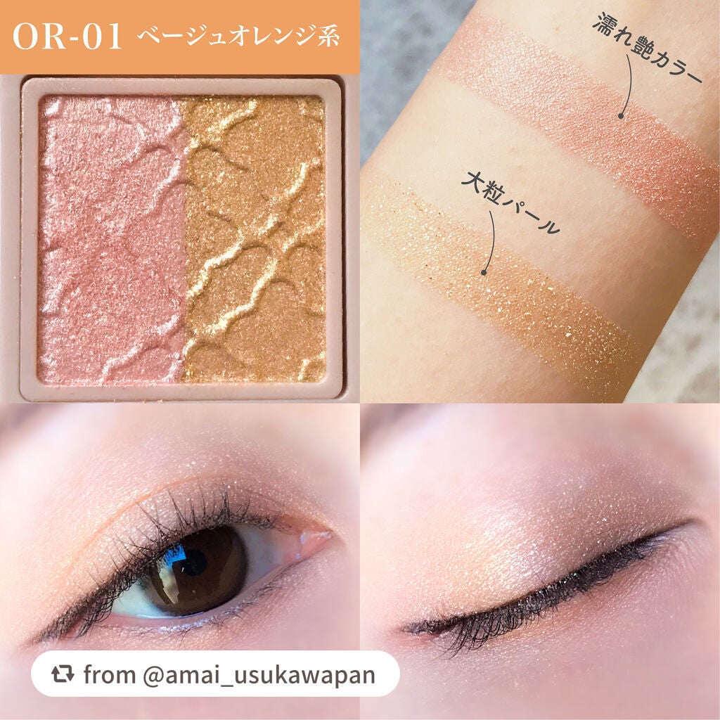 リシェ ダズリング デュオ アイズ/Visée/アイシャドウパレットを使ったクチコミ(2枚目)