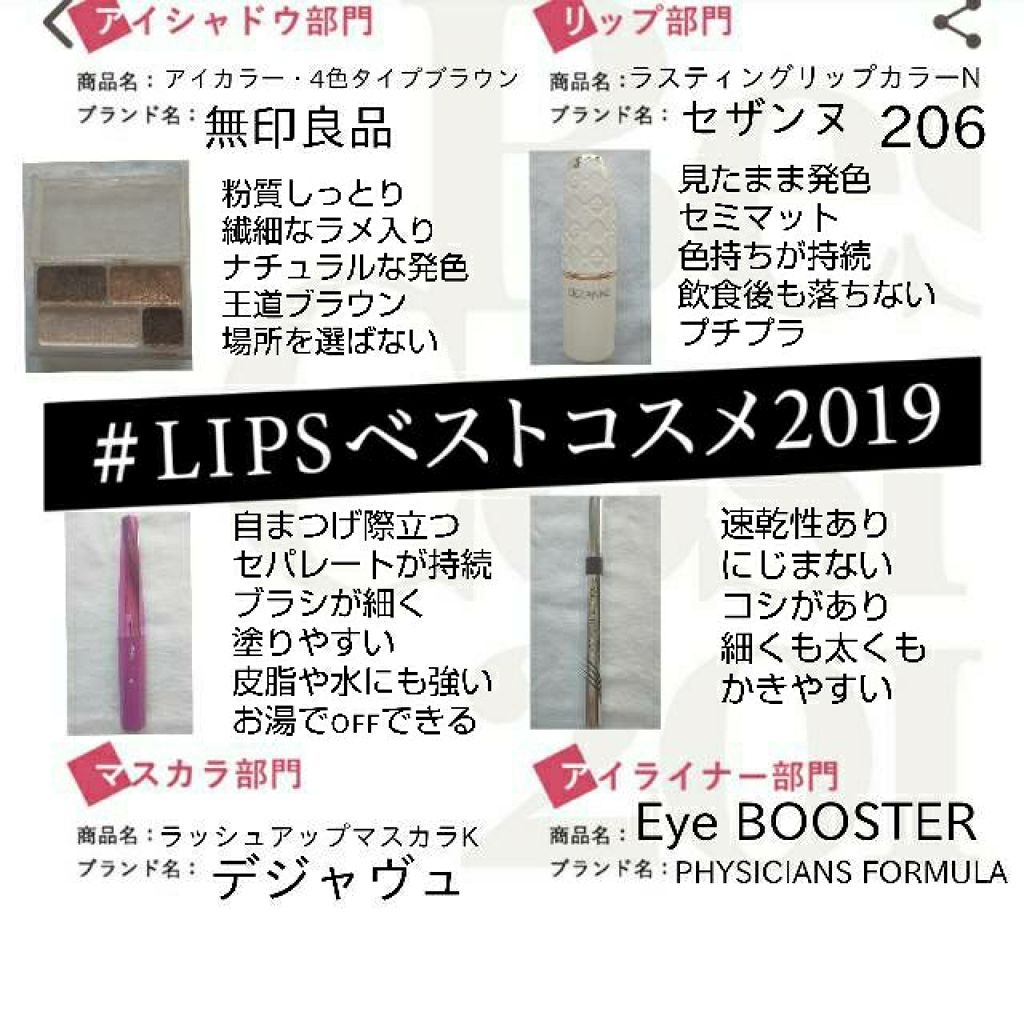 アイカラー4色タイプ/無印良品/アイシャドウパレットを使ったクチコミ（1枚目）