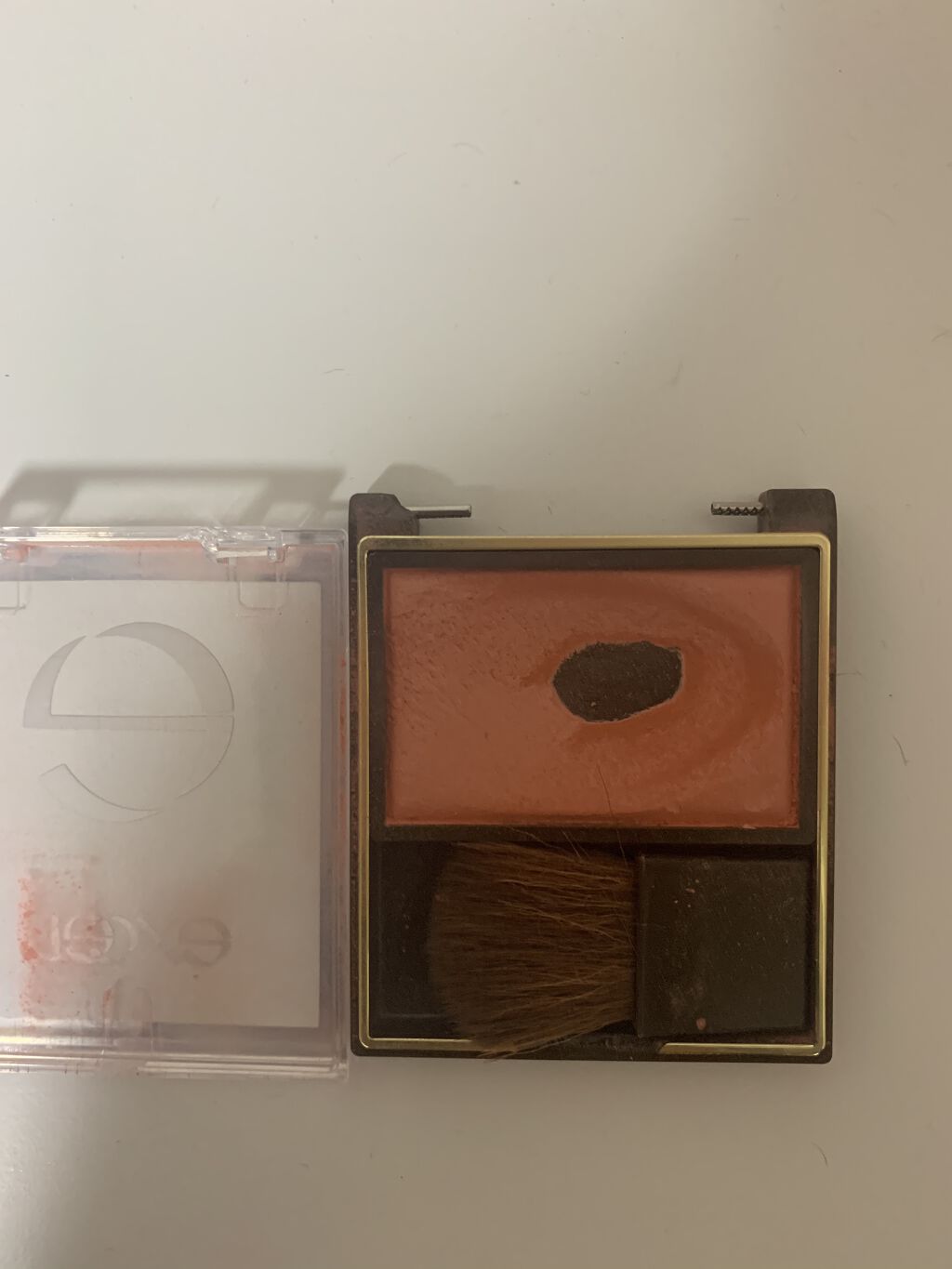 スキニーリッチチーク RC02 ピュアピーチ/excel/パウダーチークを使ったクチコミ（2枚目）