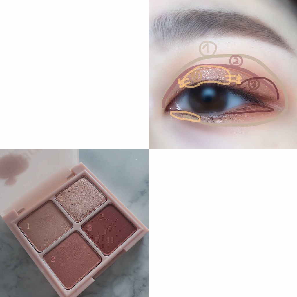 ピースマッチングシャドウパレット/HOLIKA HOLIKA/アイシャドウパレットを使ったクチコミ(3枚目)