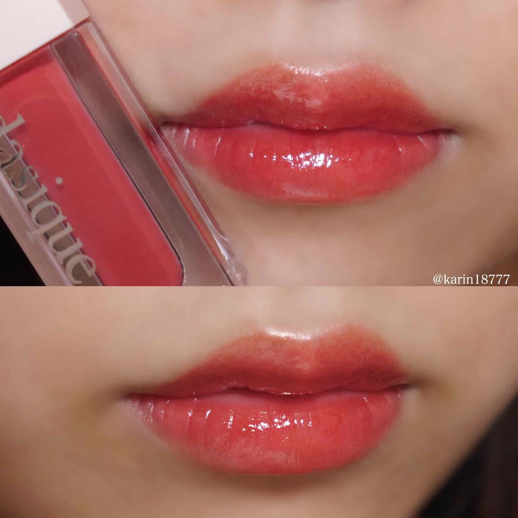 ウォーターグロスティント/dasique/リップティントを使ったクチコミ(4枚目)