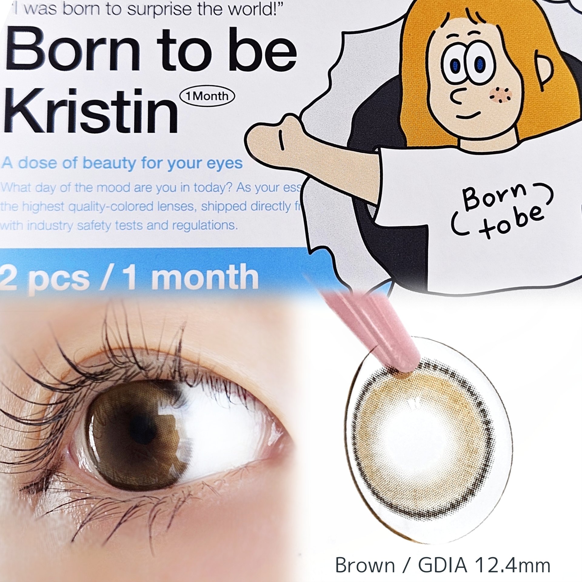 born to be kristin/Hapa kristin/カラーコンタクトレンズを使ったクチコミ（2枚目）