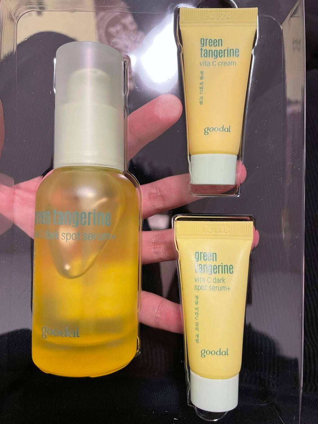 グリーンタンジェリン ビタC ダークスポットケアセラム/goodal/美容液を使ったクチコミ(2枚目)