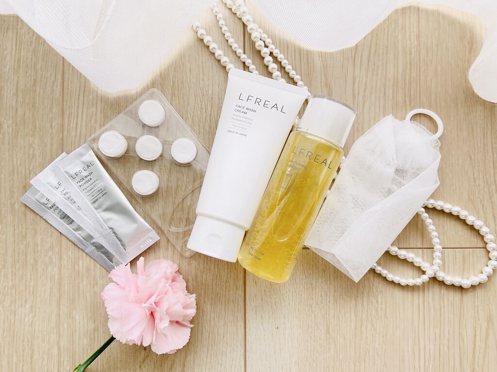 LFREAL パウダーウォッシュのクチコミ「リフレアールTRIAL SET✨

酵素化粧品メーカー、関西酵素さんより。
リトリートスキンケ.....」（2枚目）