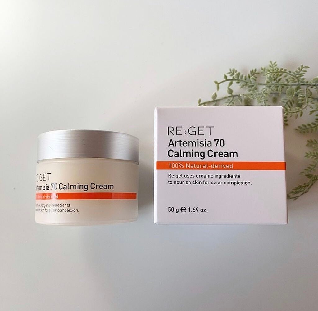 カワラヨモギ70カーミングクリーム/RE:GET/フェイスクリームを使ったクチコミ(3枚目)