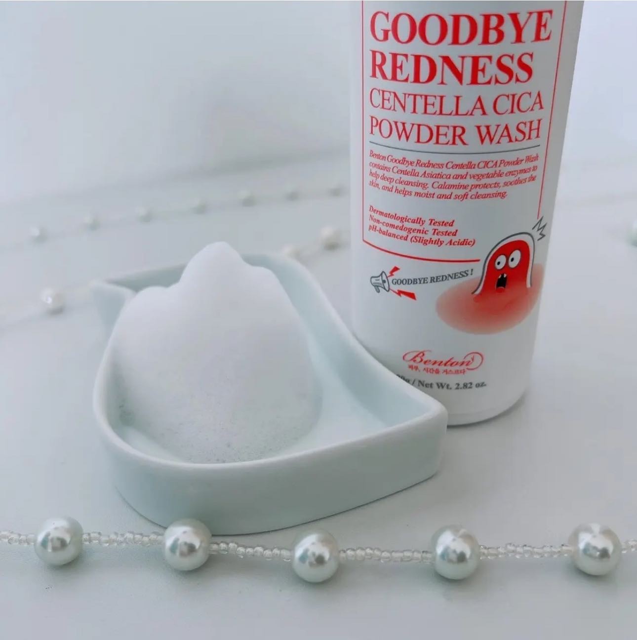 グッバイレッドネス センテラ パウダーウォッシュ 80g/BENTON/洗顔パウダーを使ったクチコミ（3枚目）