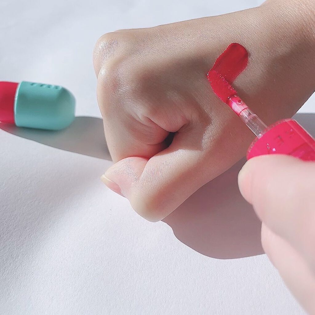 カラーキーリングウォータージェルティント #06 My Cherry/i’m meme/リップティントを使ったクチコミ（2枚目）