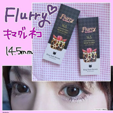 Flurry by colors 1day リングダークブラウン(キマグレネコ)/Flurry by colors/ワンデー（１DAY）カラコンを使ったクチコミ（1枚目）