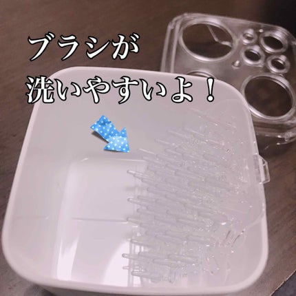 ブラシクリーナースタンド/セリア/その他化粧小物を使ったクチコミ(3枚目)