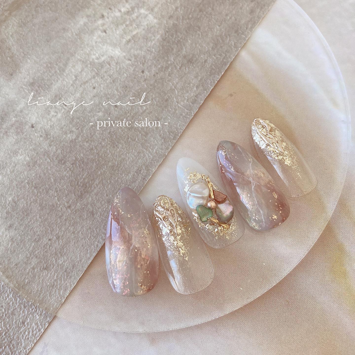 #リアンジェネイル,#柏ネイル,#ネイル,#シェルネイル,#ニュアンスネイル,#ターコイズネイル,#ミラーネイルのネイルデザイン