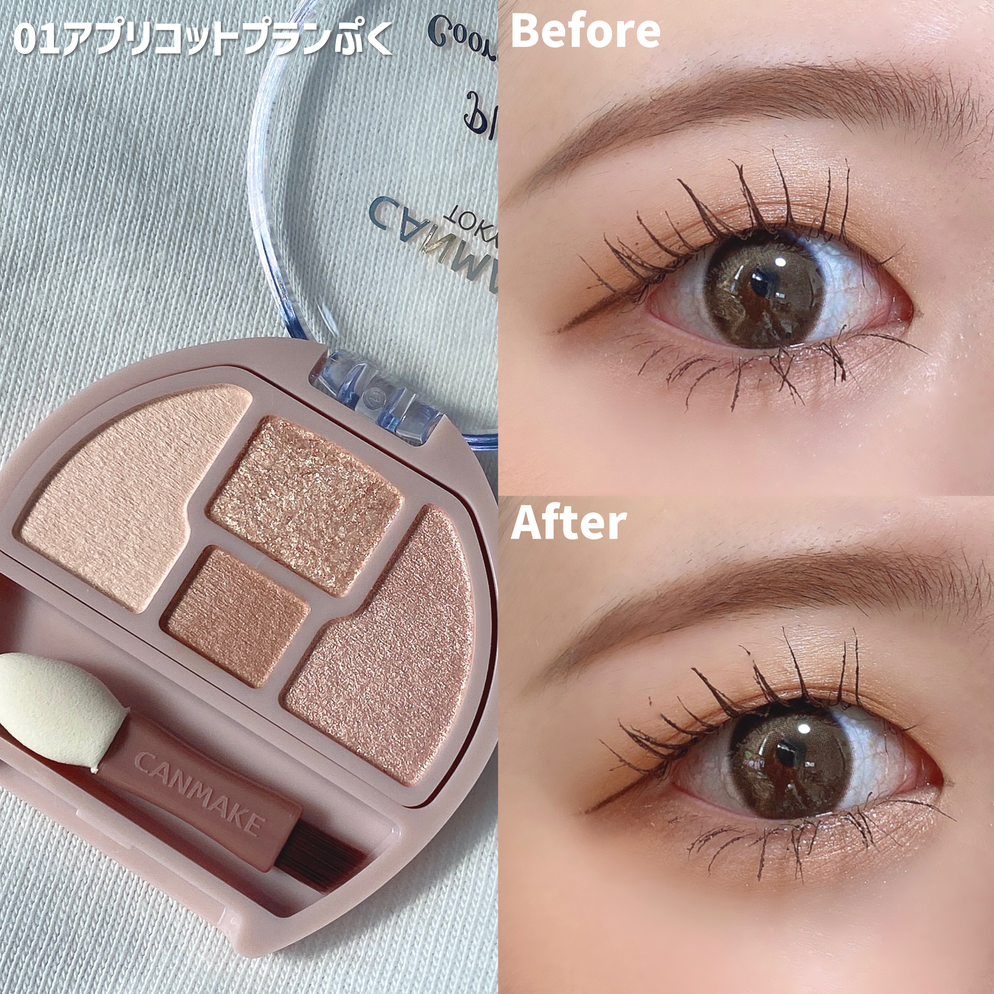 プランぷくコーデアイズ/キャンメイク/パウダーアイシャドウを使ったクチコミ（2枚目）