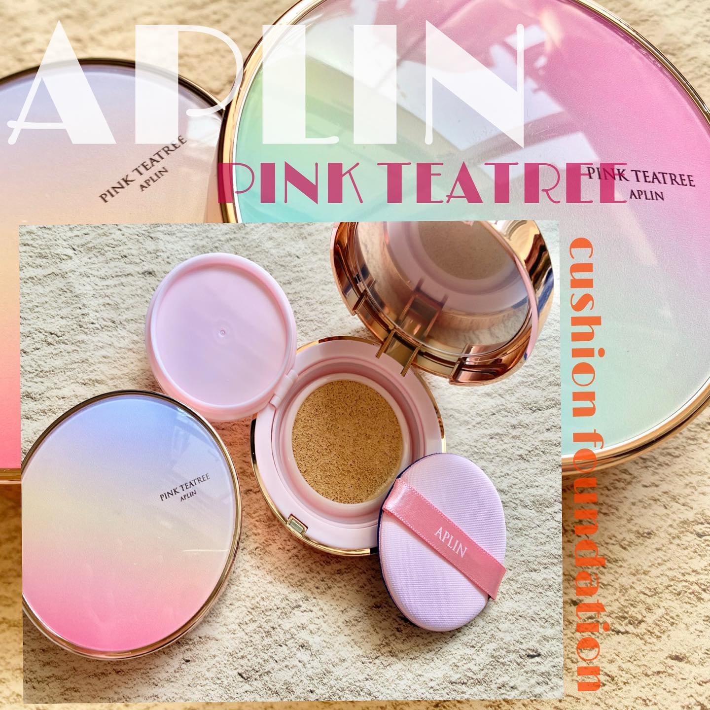 ピンクティーツリーカバークッション/APLIN/クッションファンデーションを使ったクチコミ（1枚目）