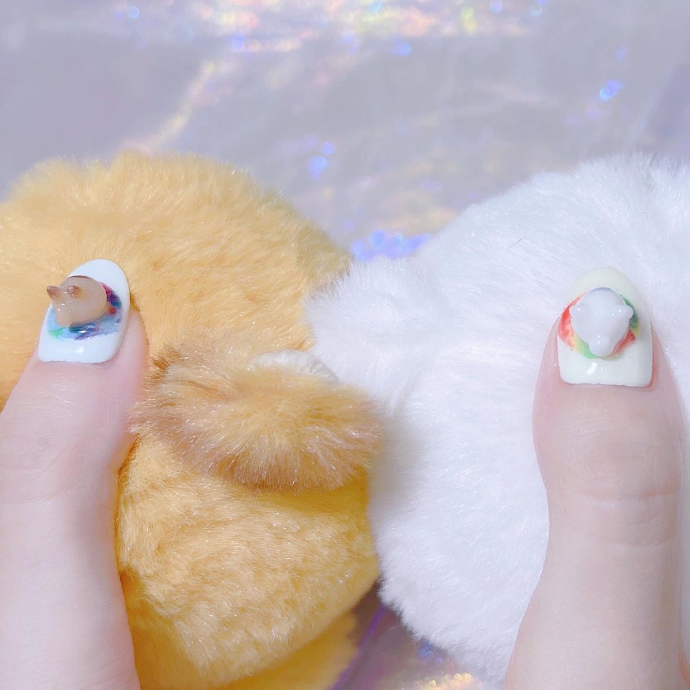 なかやまちえこ on LIPS 「💙💛⠀⠀まんまる可愛い⠀#nail#nails#nailart..」(10枚目)