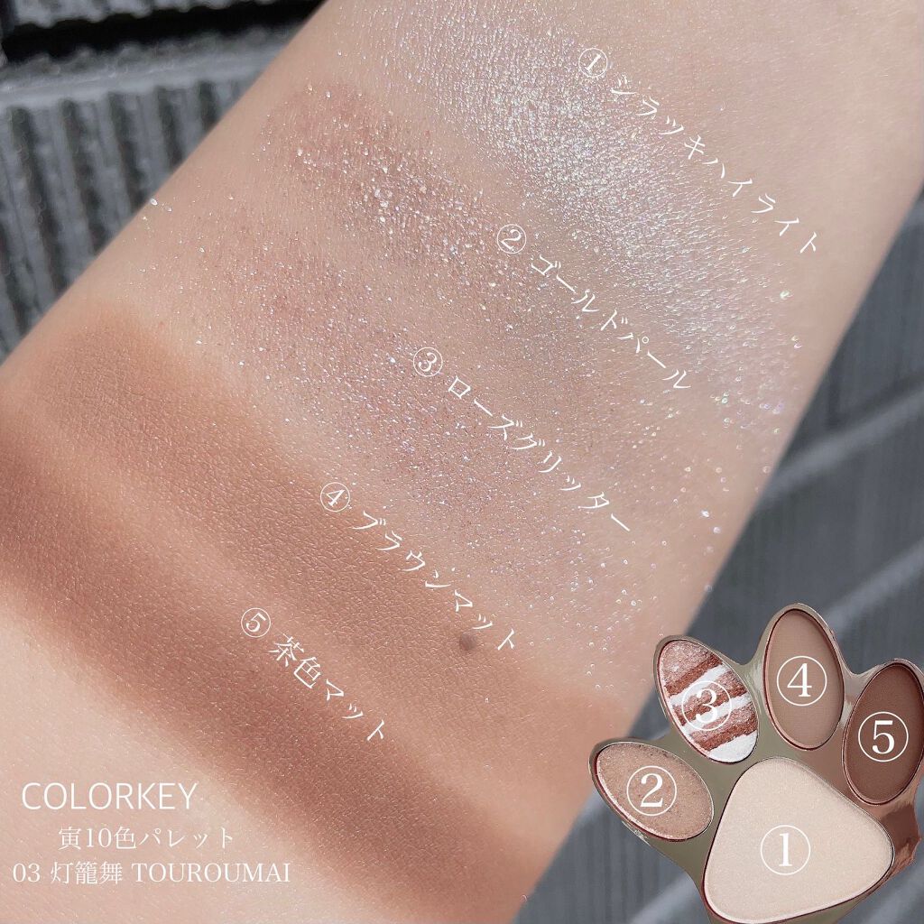 トラ十色アイシャドウパレット/COLORKEY/アイシャドウパレットを使ったクチコミ(2枚目)