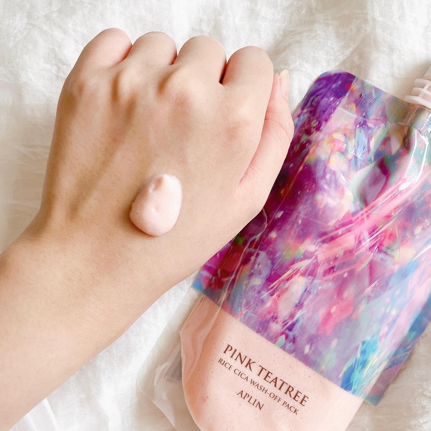 ピンクティーツリーライスシカウォッシュオフパック/APLIN/洗い流すパック・マスクを使ったクチコミ（3枚目）