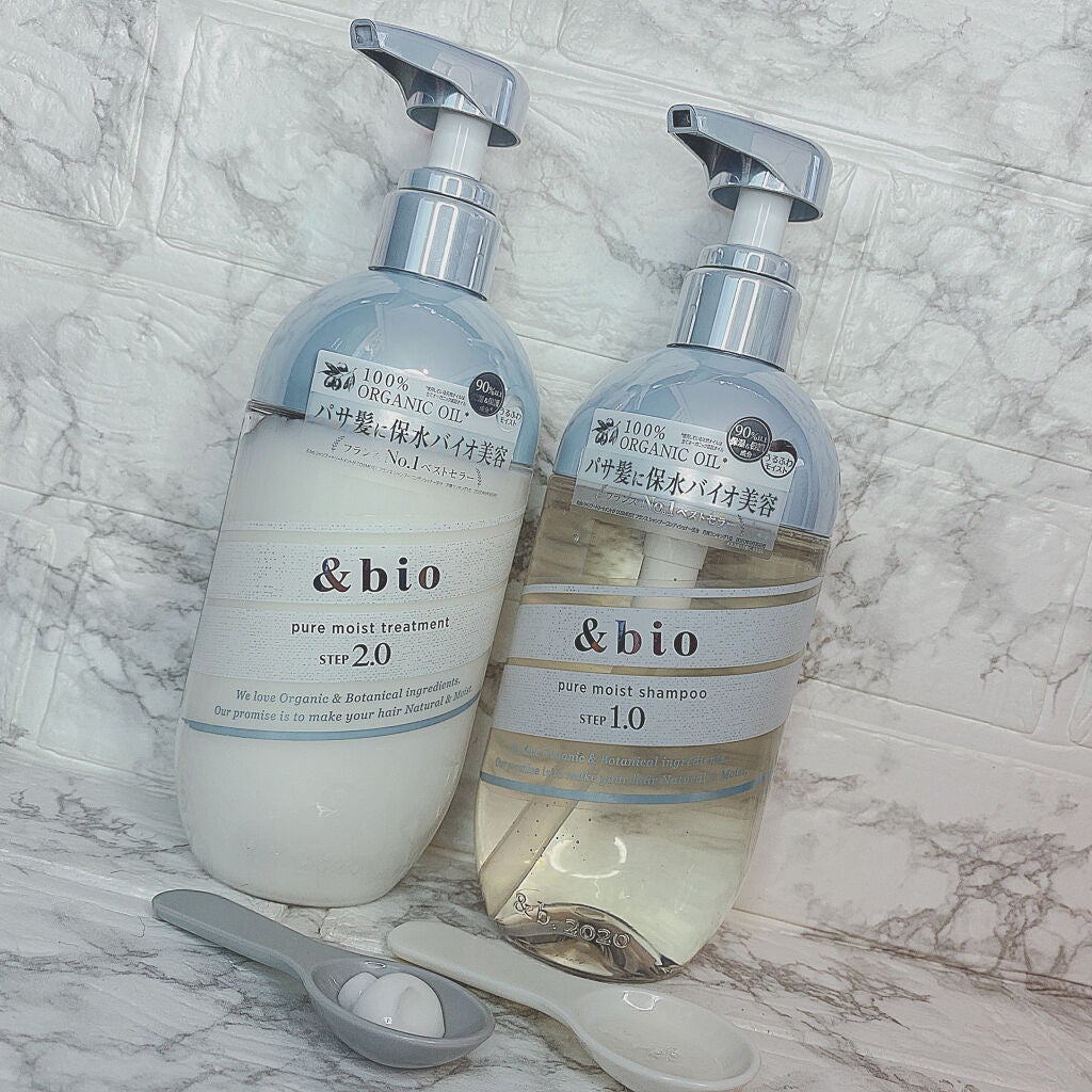 ピュアモイスト シャンプー 1.0/ヘアトリートメント 2.0/&bio/市販シャンプーを使ったクチコミ(1枚目)