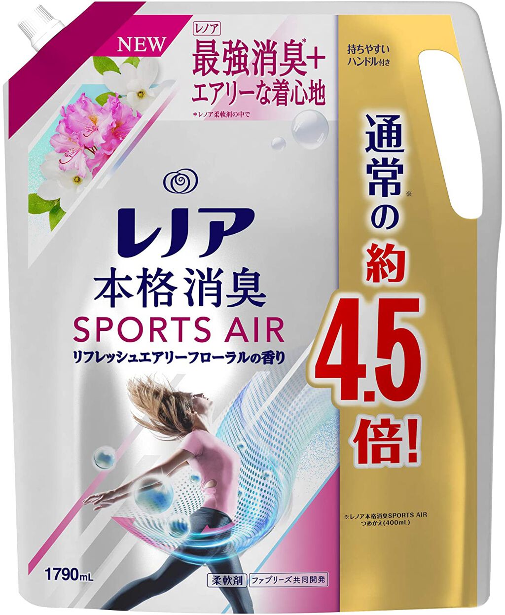 レノア本格消臭スポーツエアー リフレッシュエアリーフローラルの香り 1790ml