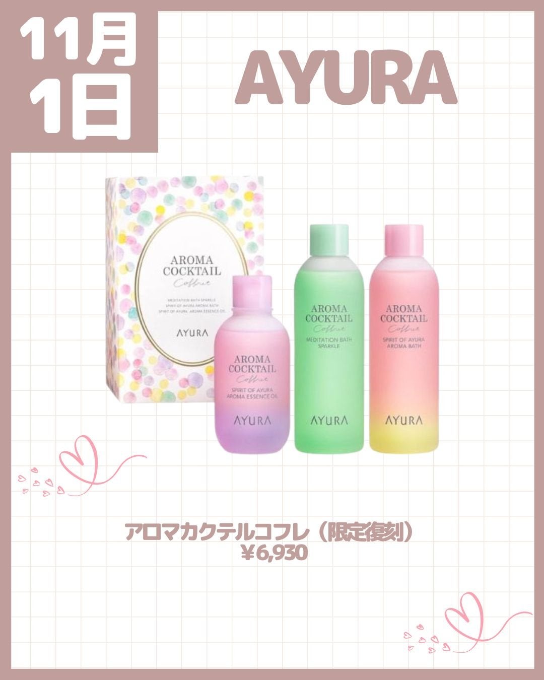 アロマカクテルコフレ/AYURA/その他キットセットを使ったクチコミ(7枚目)