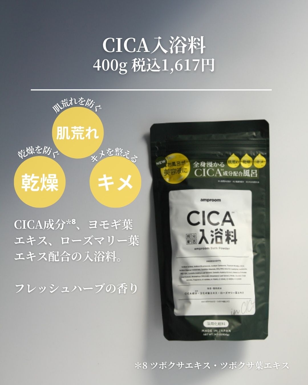 amproomの入浴剤 セラミドバスパウダー他、8商品を使った口コミ