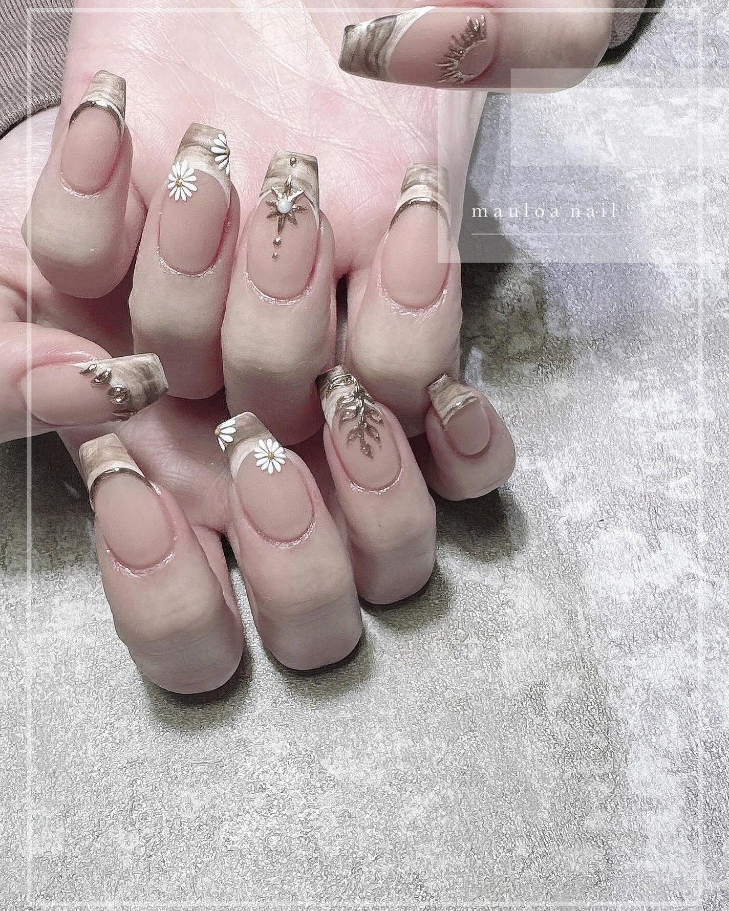 mauloa_nail on LIPS 「・ 手書きアート🎨いつもありがとうございます☺️🩷・・・ネイル..」(1枚目)