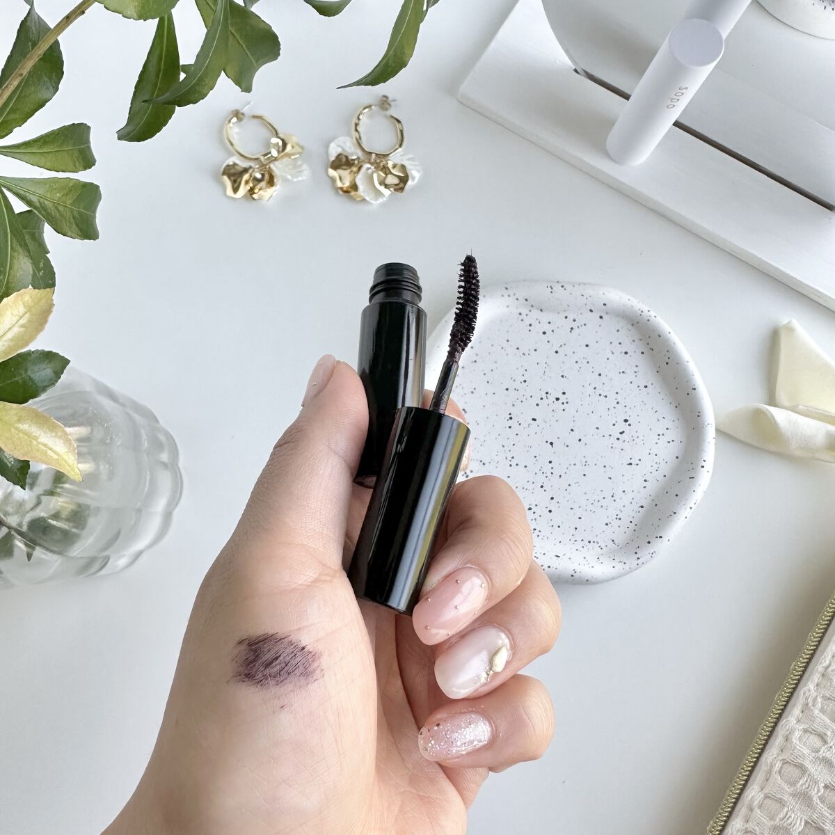 カラーマスカラ 11 メタリックラベンダー/sopo/マスカラを使ったクチコミ（1枚目）