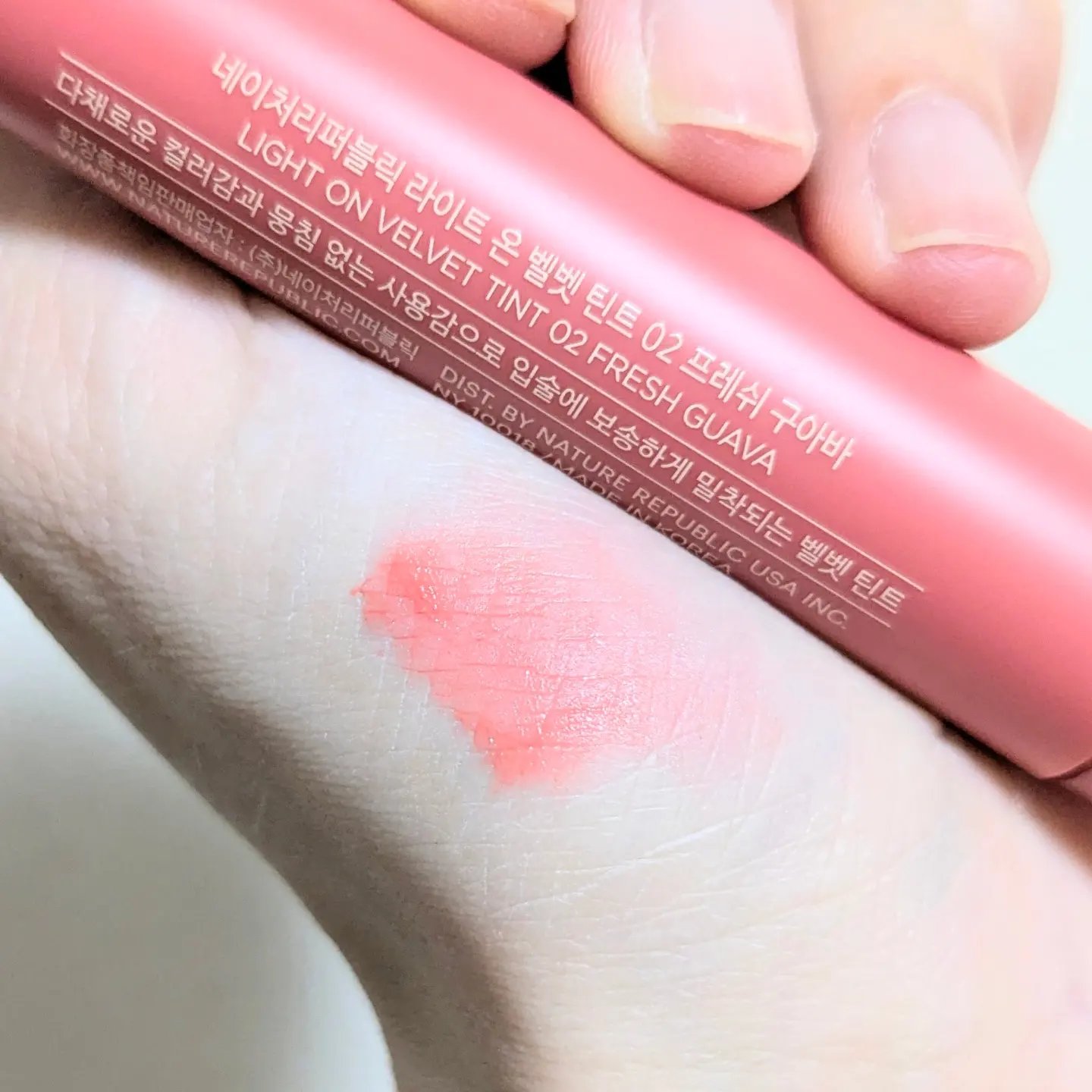 ライトオンベルベットティント/ネイチャーリパブリック/リップティントを使ったクチコミ（2枚目）