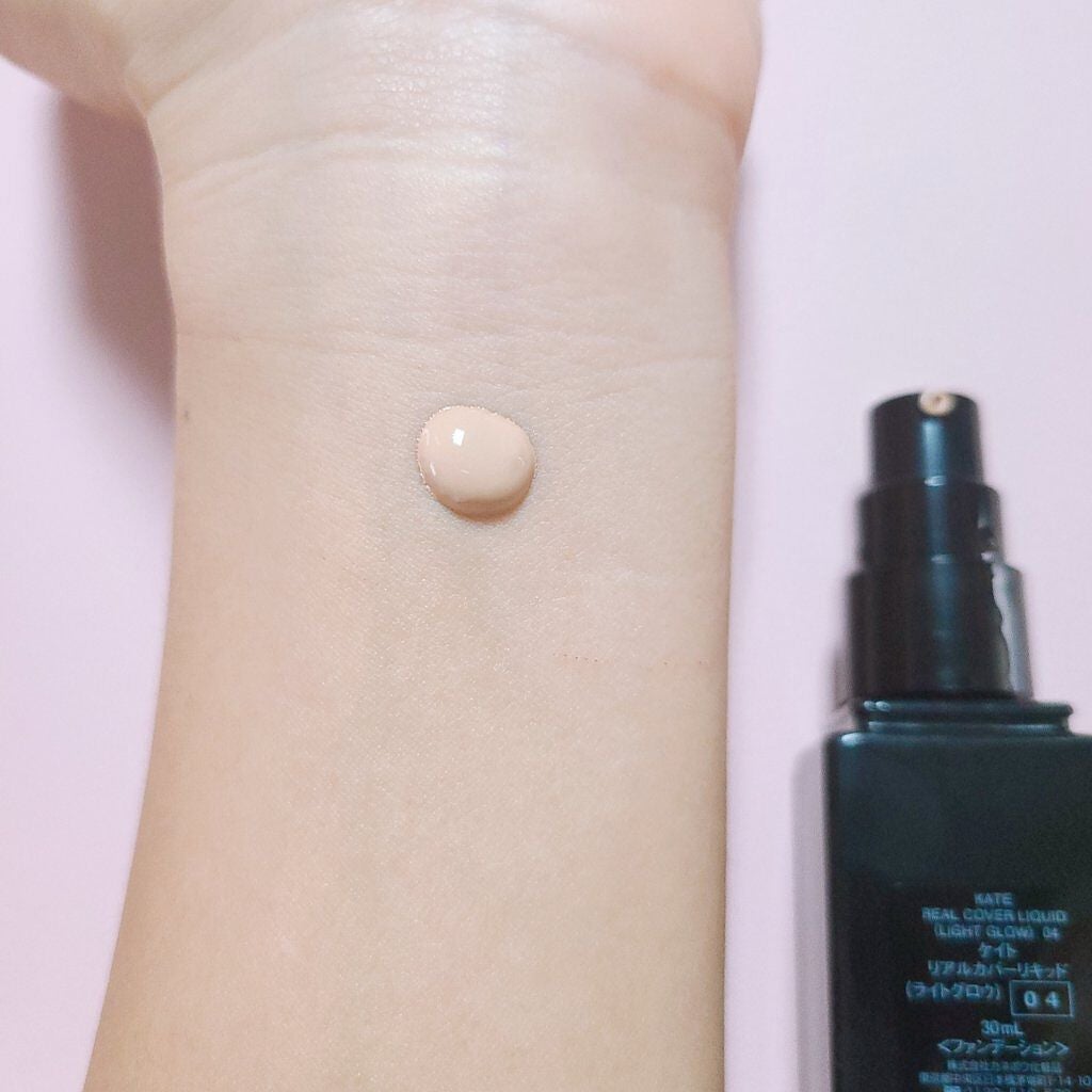 リアルカバーリキッド(ライトグロウ)/KATE/リキッドファンデーションを使ったクチコミ(3枚目)