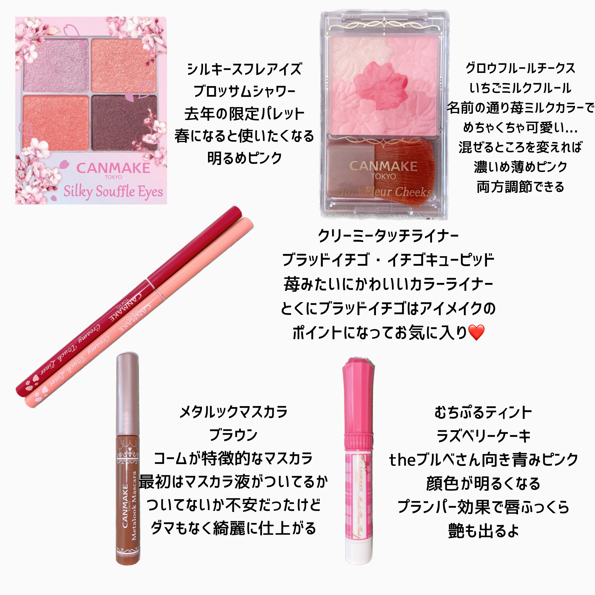 グロウフルールチークス/キャンメイク/パウダーチークを使ったクチコミ（2枚目）