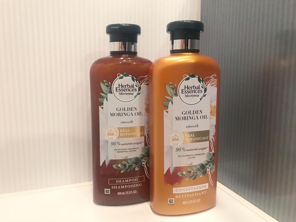 ゴールデンモリンガオイル シャンプー／コンディショナー/ハーバルエッセンス/市販シャンプーを使ったクチコミ（1枚目）