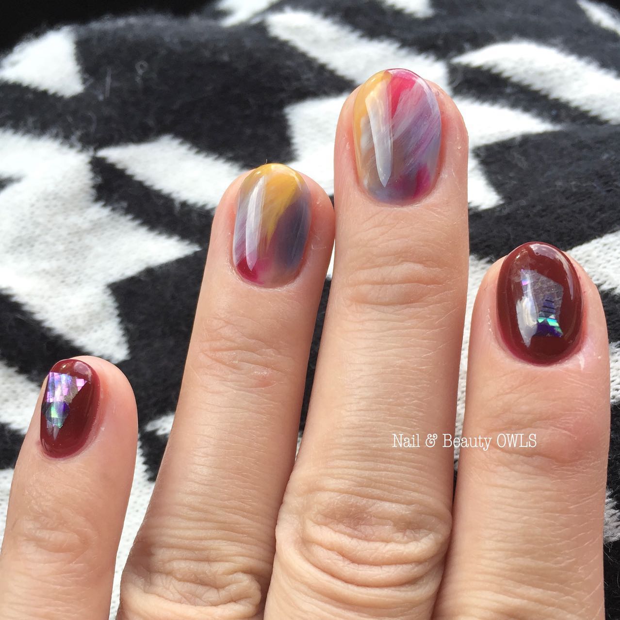 #カラフルネイル,#個性的ネイル,#個性派ネイル,#シンプルネイル,#全塗りネイル,#セルフネイル,#マーブルネイル,#シェルネイルのネイルデザイン