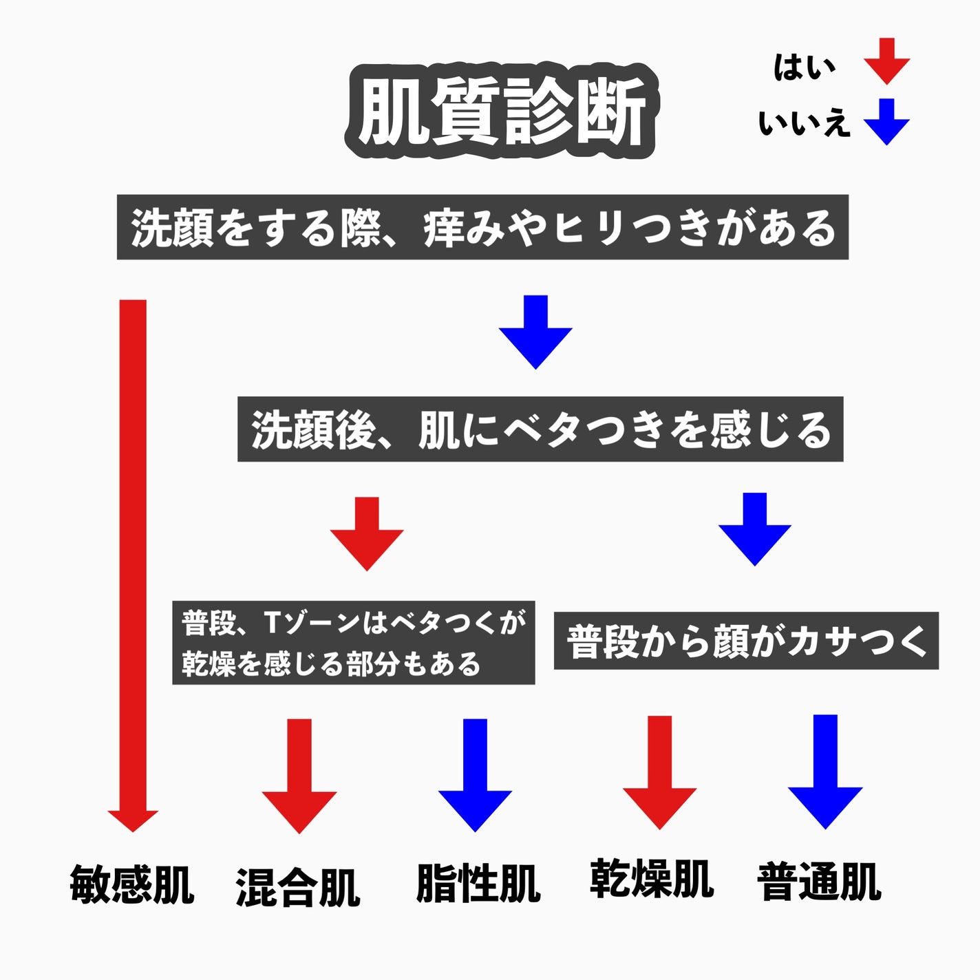 みん on LIPS 「自分の肌質知っていますか??『はい』、『いいえ』を答えるだけで..」(2枚目)