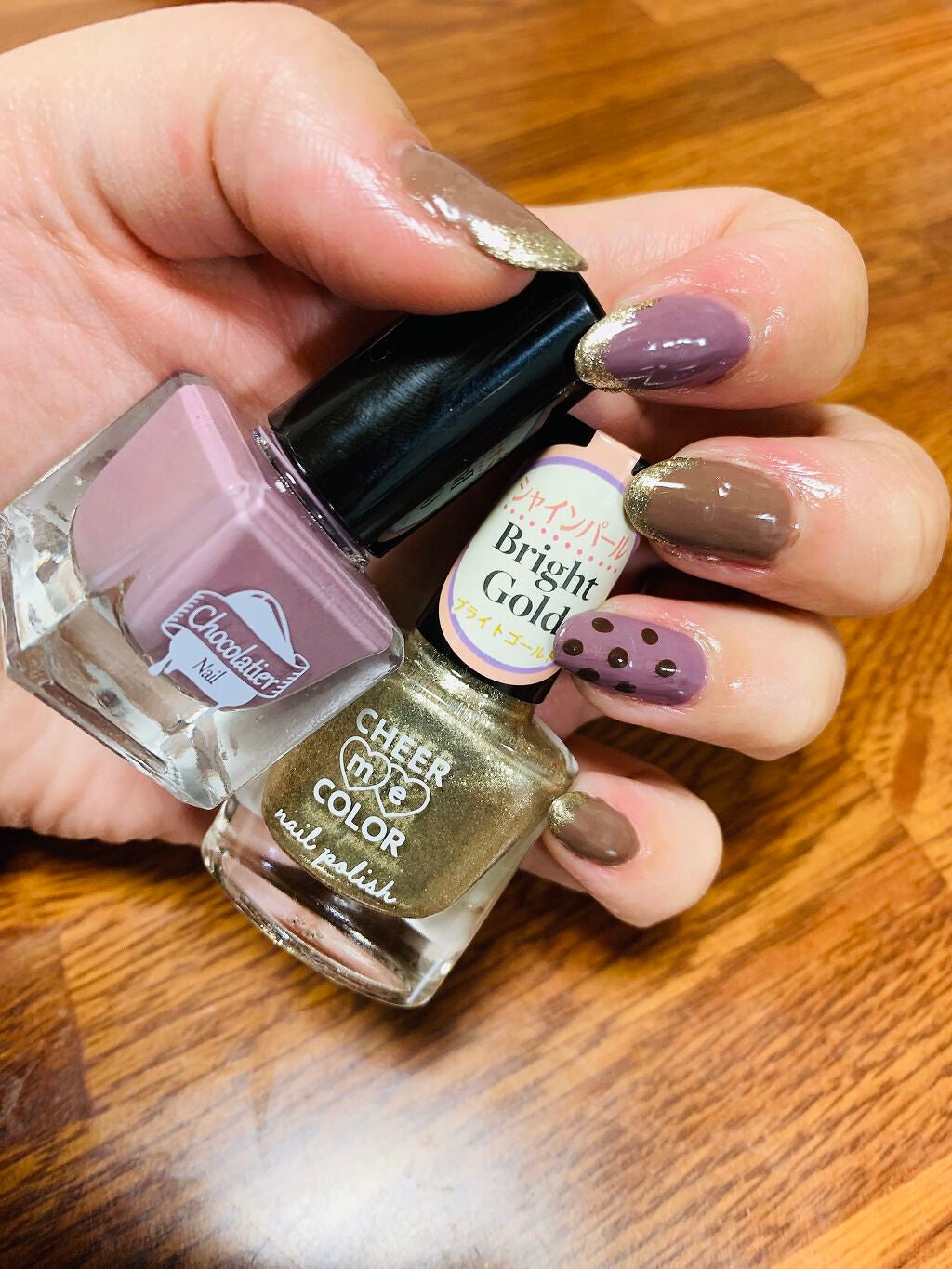 CHEER me COLOR ネイルポリッシュ/セリア/マニキュアを使ったクチコミ(4枚目)