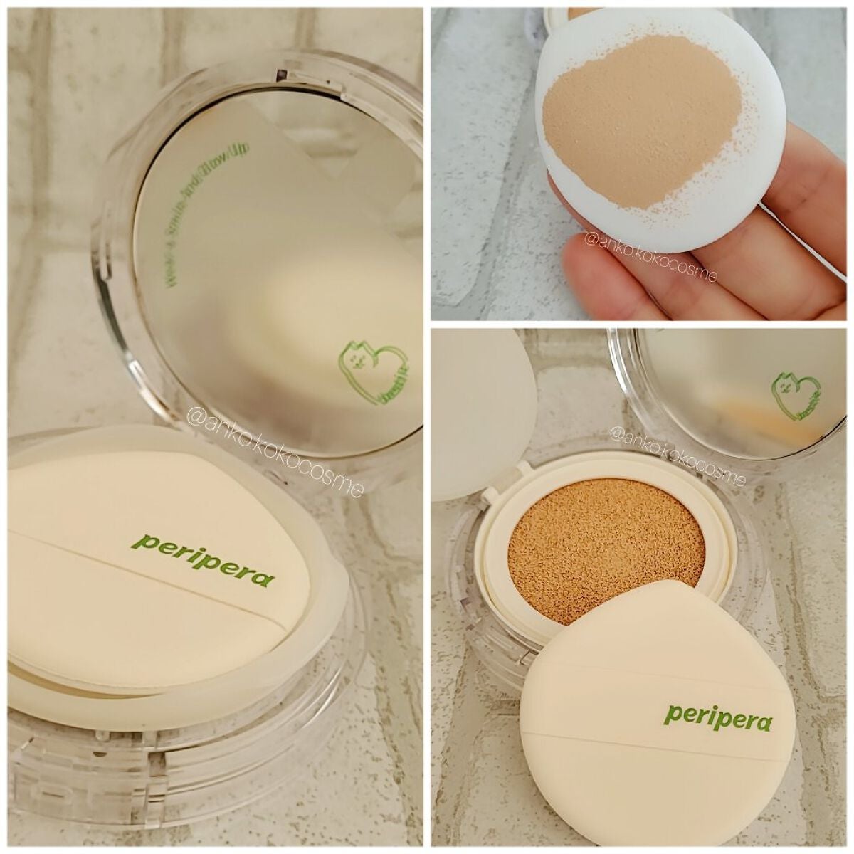 ムードヴィーガングロークッション/PERIPERA/クッションファンデーションを使ったクチコミ(4枚目)