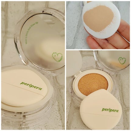 ムードヴィーガングロークッション/PERIPERA/クッションファンデーションを使ったクチコミ(4枚目)