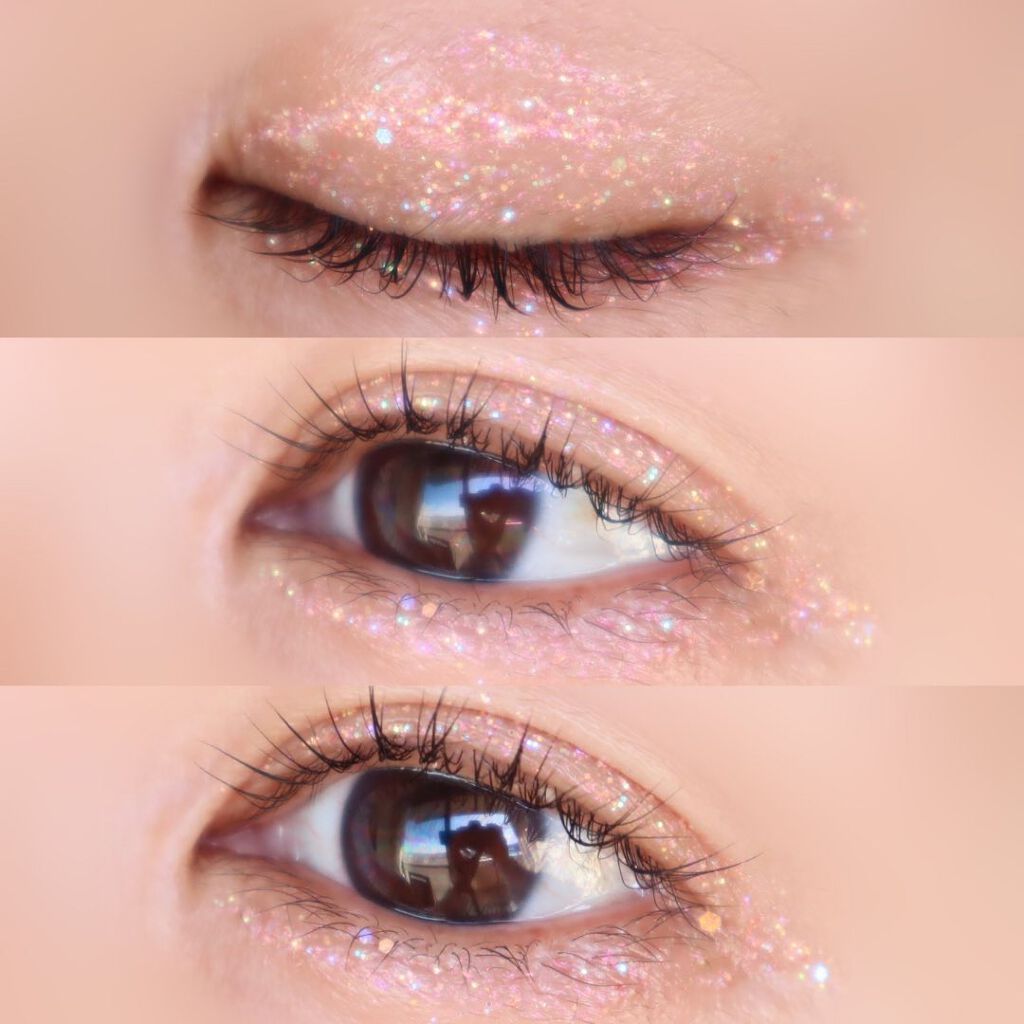 スターリット リキッドグリッター/dasique/メイクアップを使ったクチコミ（3枚目）