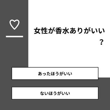 まほ on LIPS 「【質問】女性が香水ありがいい？【回答】・あったほうがいい：66..」（1枚目）