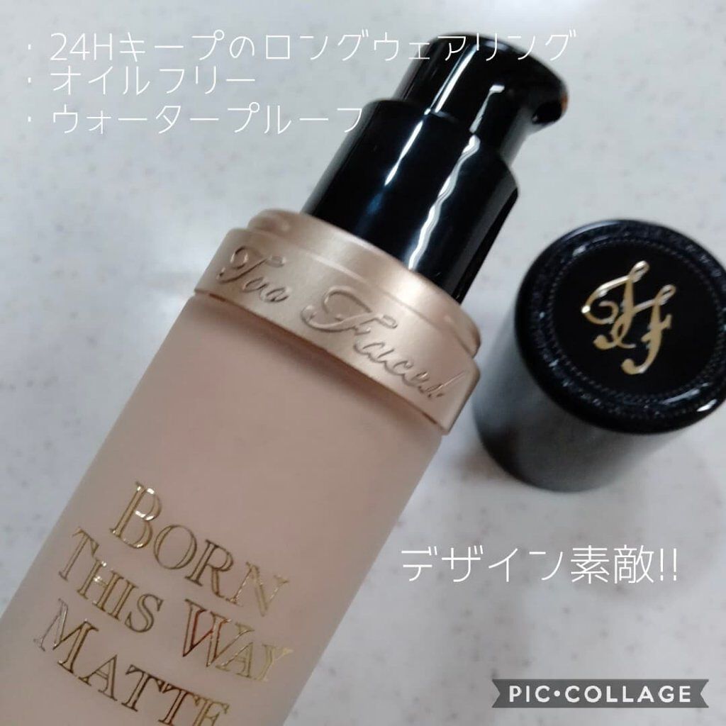 ボーン ディス ウェイ アンディテクタブル 24H マット ファンデーション/Too Faced/リキッドファンデーションを使ったクチコミ（2枚目）